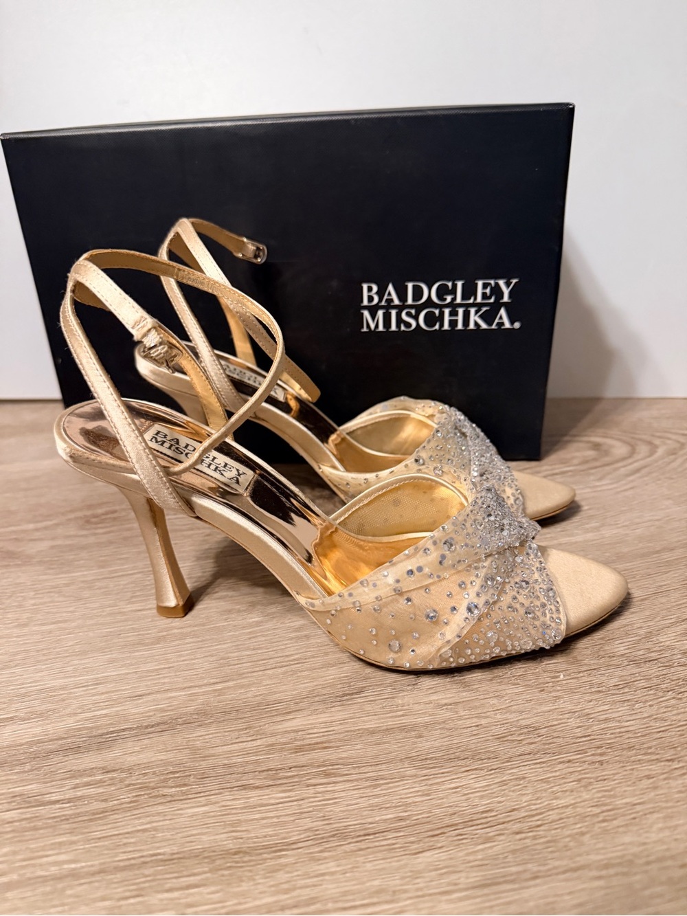 Badgley Mischka Cameryn Elegant Rhinestone Evening Sandals - Picture 4 of 6